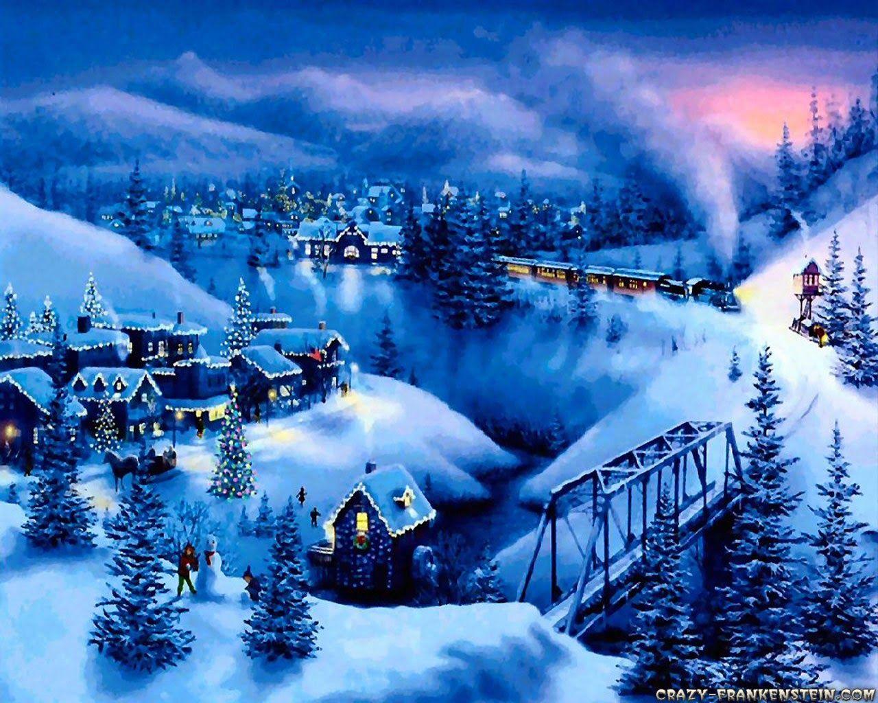 1280x1024 Christmas Night Wallpaper free Art Designs