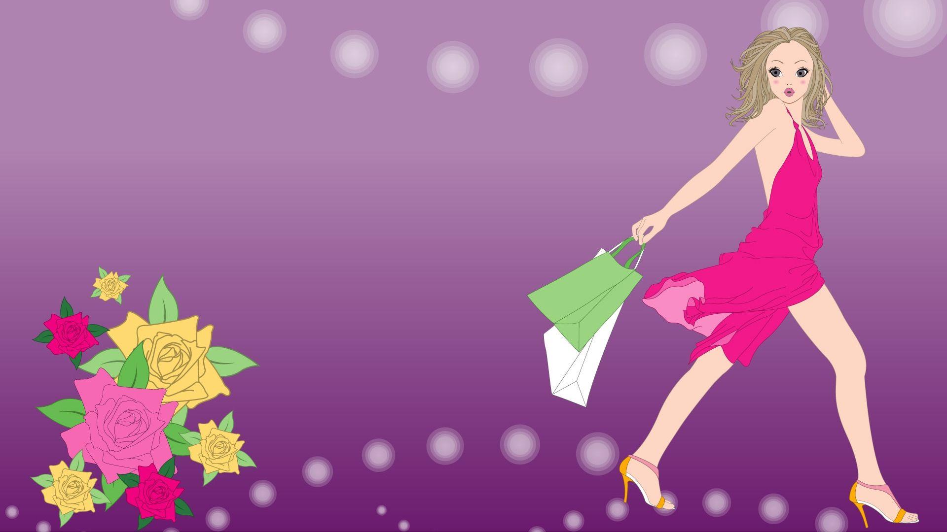 1920x1080 Free download Fashion Illustration Women Wallpaper 17924