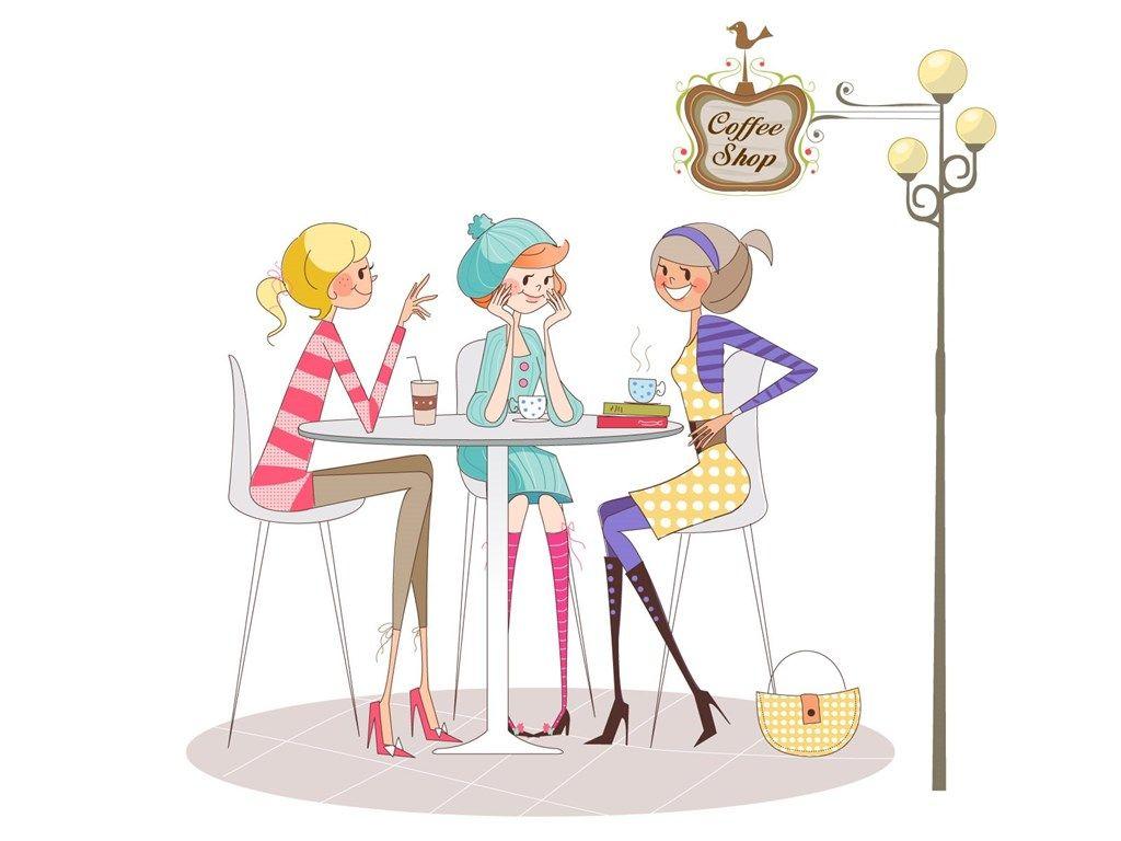 1024x768 Fashion Illustration Women Wallpaper 14521 Background Color