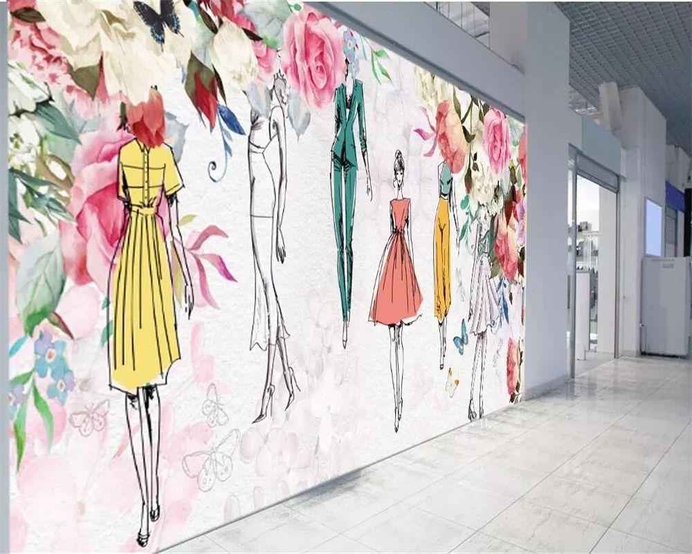 1000x800 beibehang Custom mural 3D wallpaper watercolor flower beauty retro