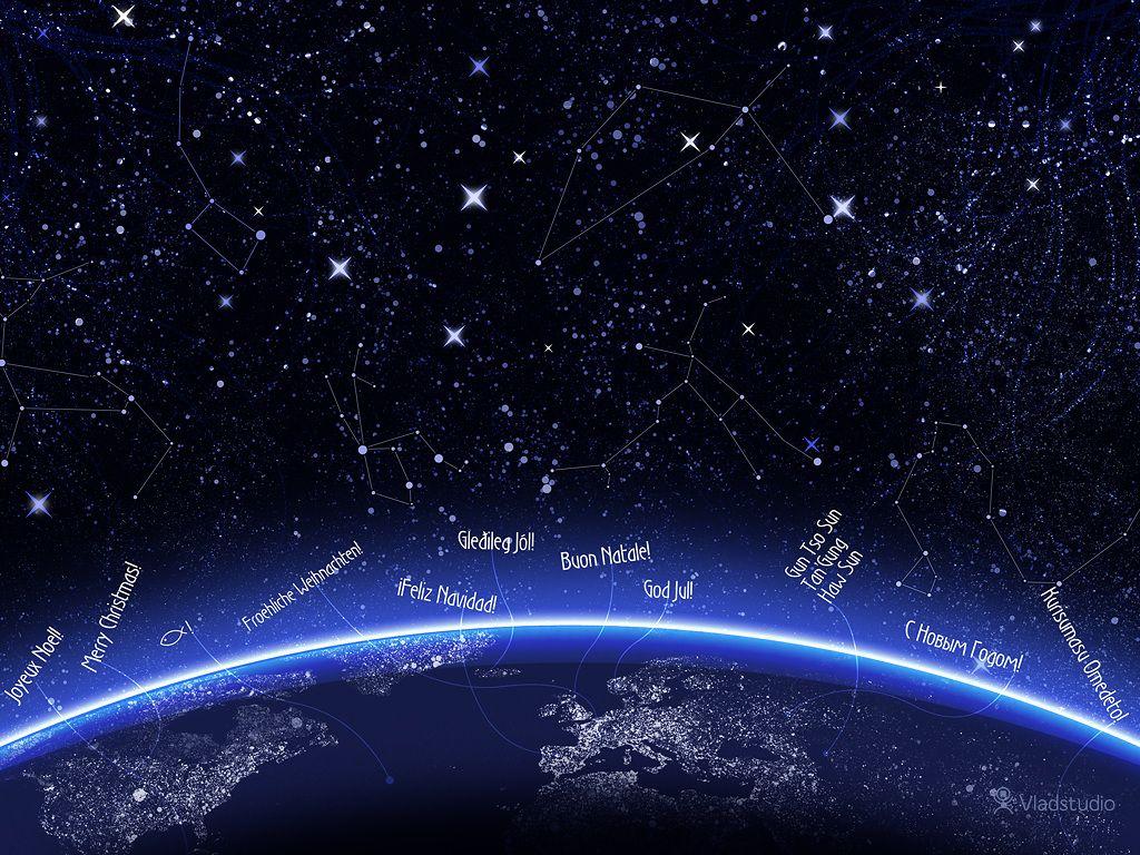 1024x768 Christmas Night · Desktop wallpaper · Vladstudio