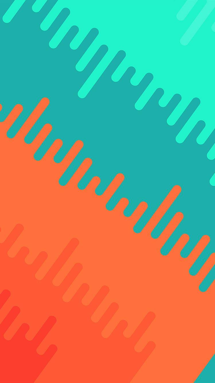 750x1334 Abstract Orange Green Art Pattern Wallpaper