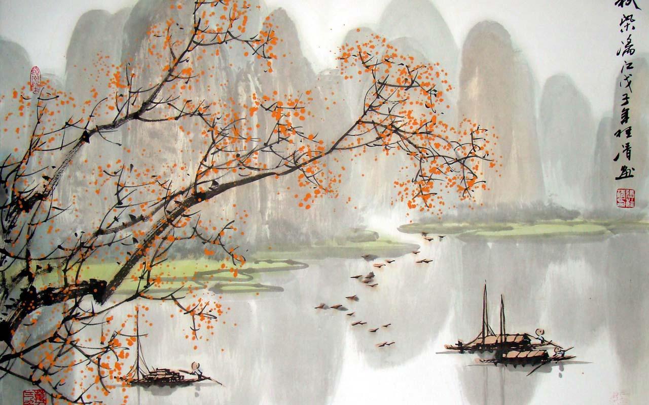 chinese painting wallpaper desktop