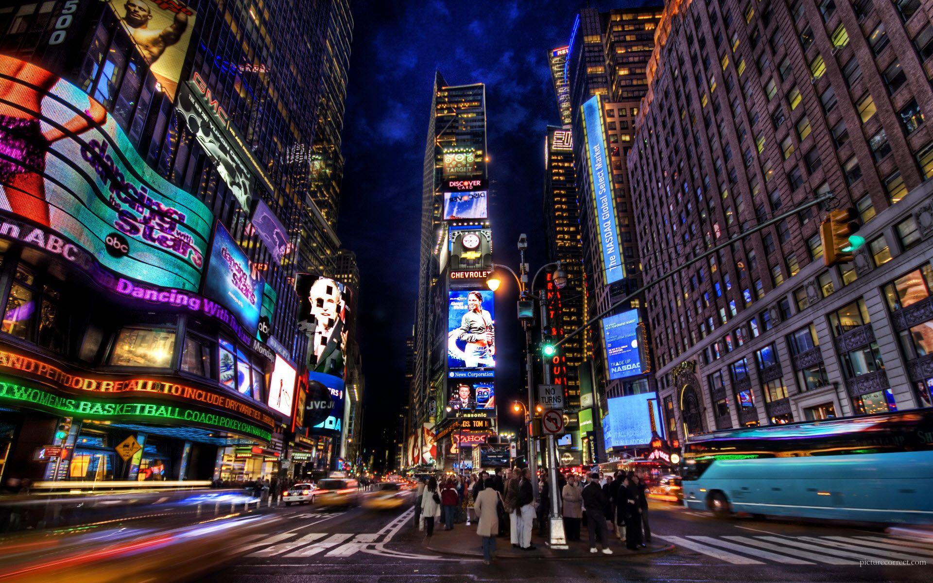 1920x1200 Times Square Night Wallpaper Windows Desktop Wallpaper. Travel