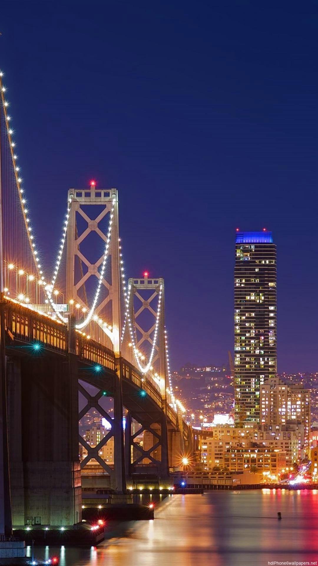 1080x1920 Free download travel bridge night san francisco iPhone 6