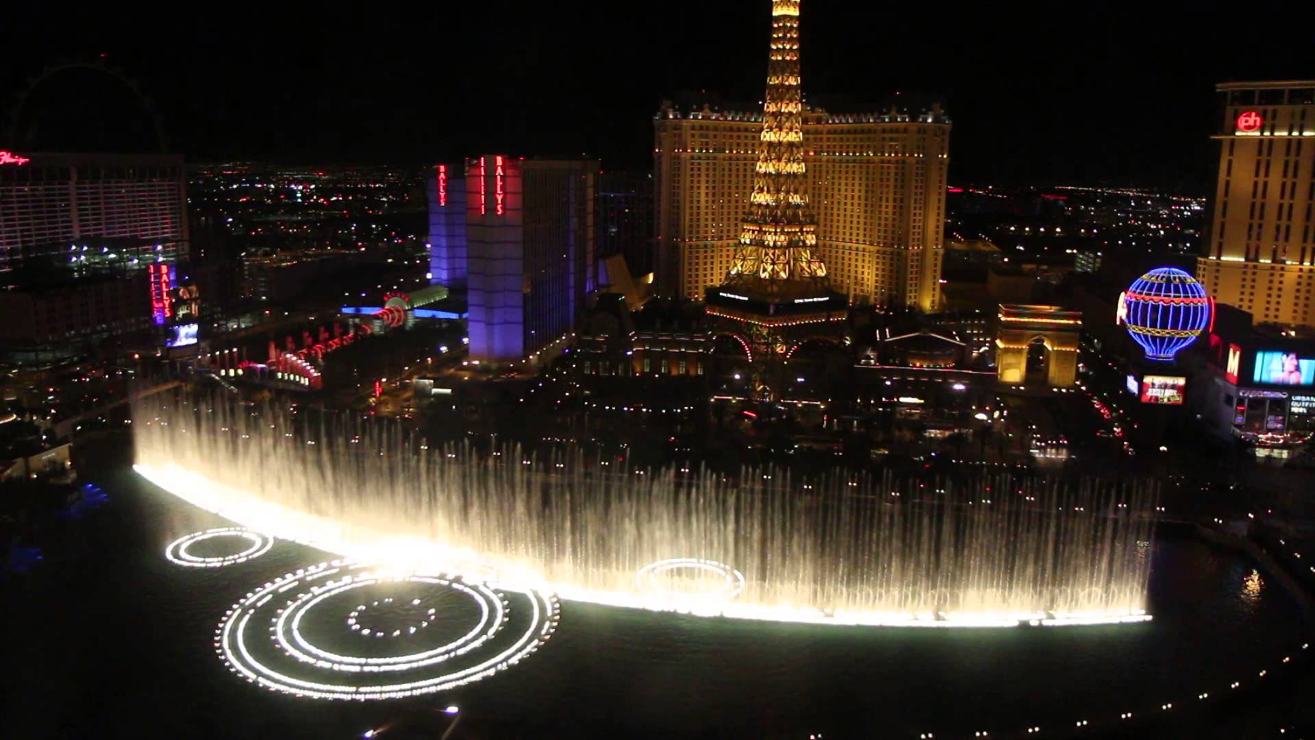 1920x1080 Bellagio Fountains Night Wallpaper