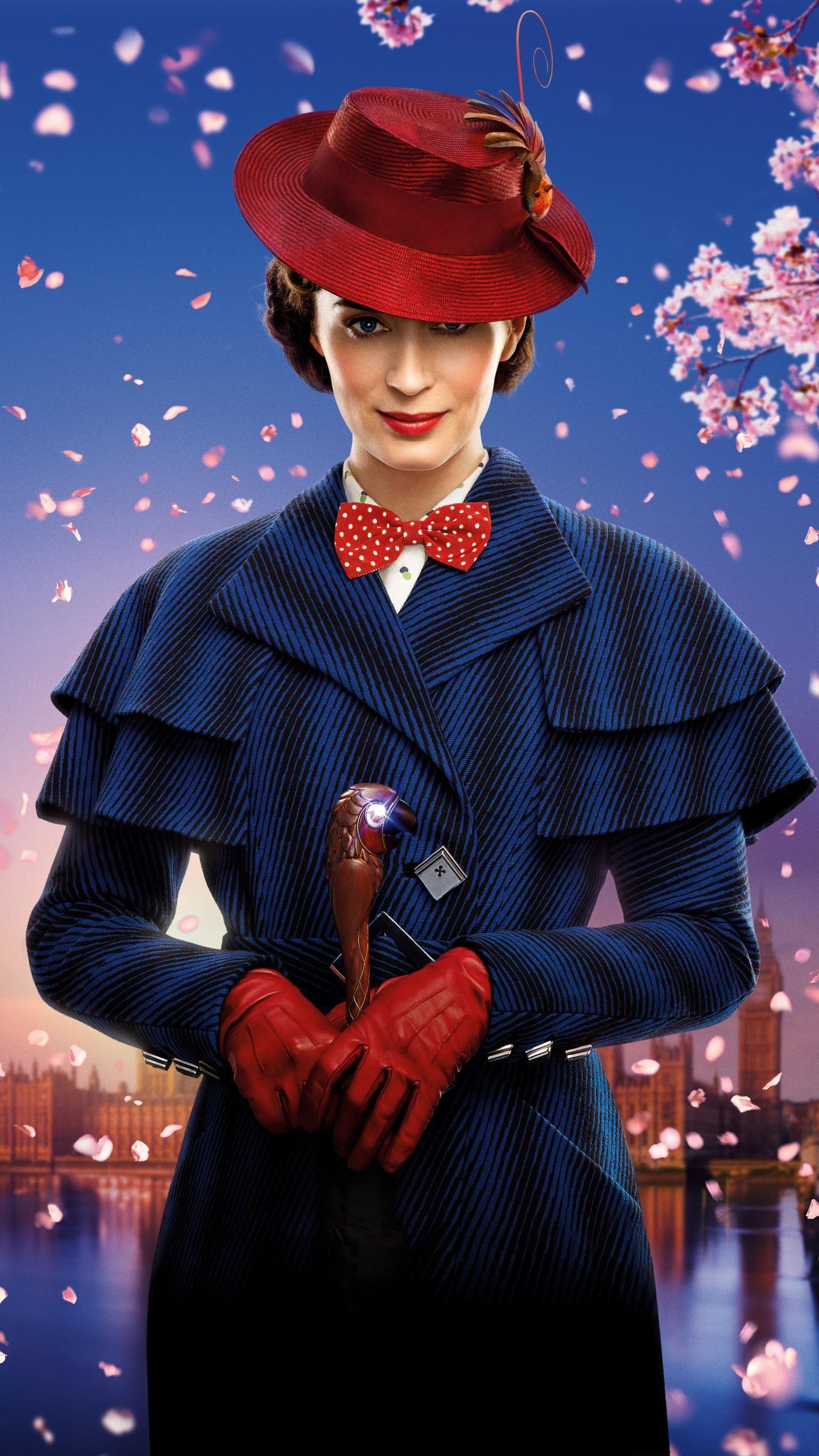 1536x2732 Mary Poppins Returns (2018) Phone Wallpaper. Mary poppins movie