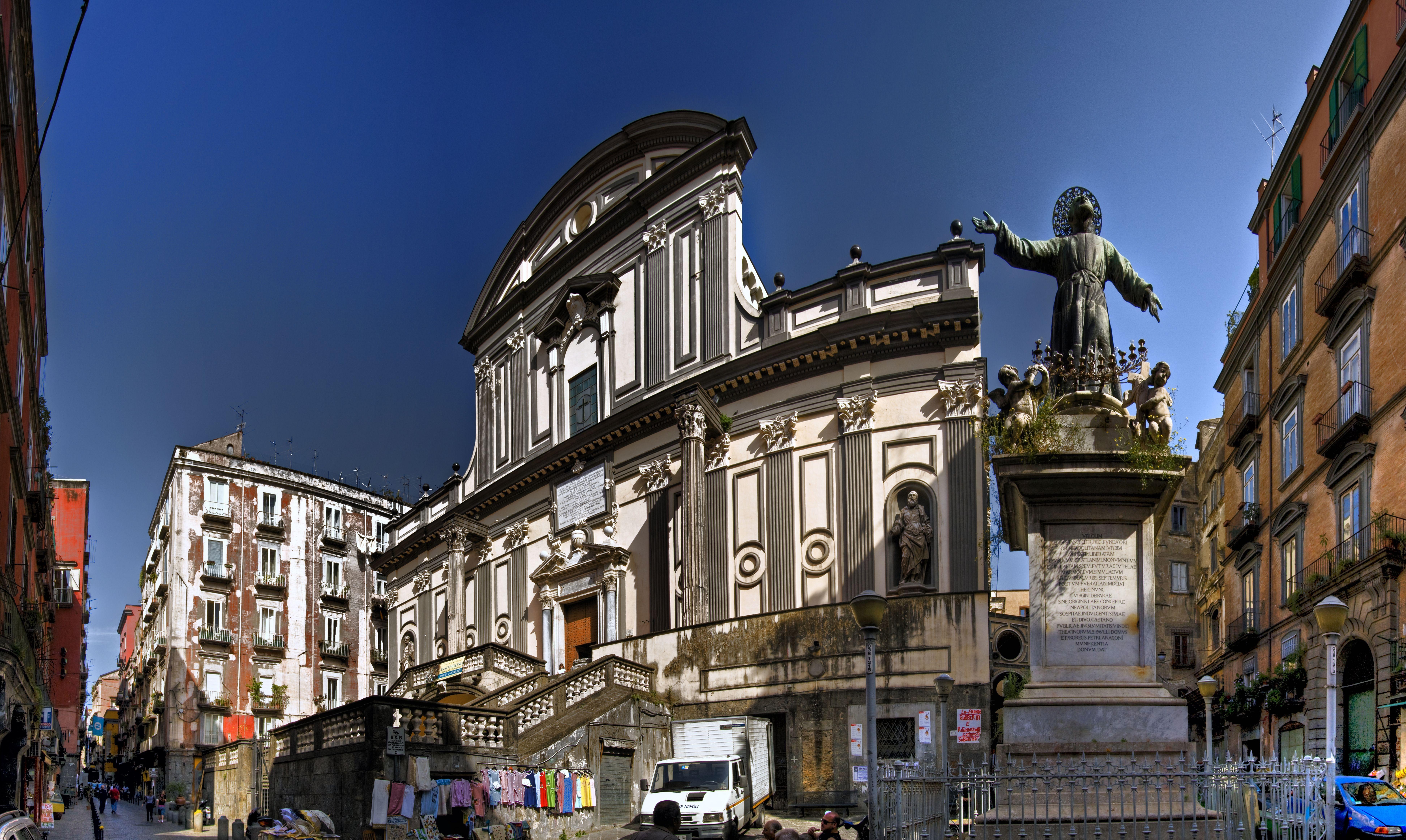 7779x4648 Basilica di San Paolo in Naples, Italy wallpaper and image