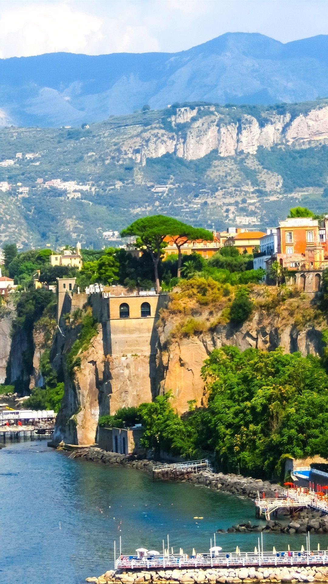 1080x1920 Europe, Italy, Sorrento, Naples, coast, sea, dock 1080x1920 iPhone