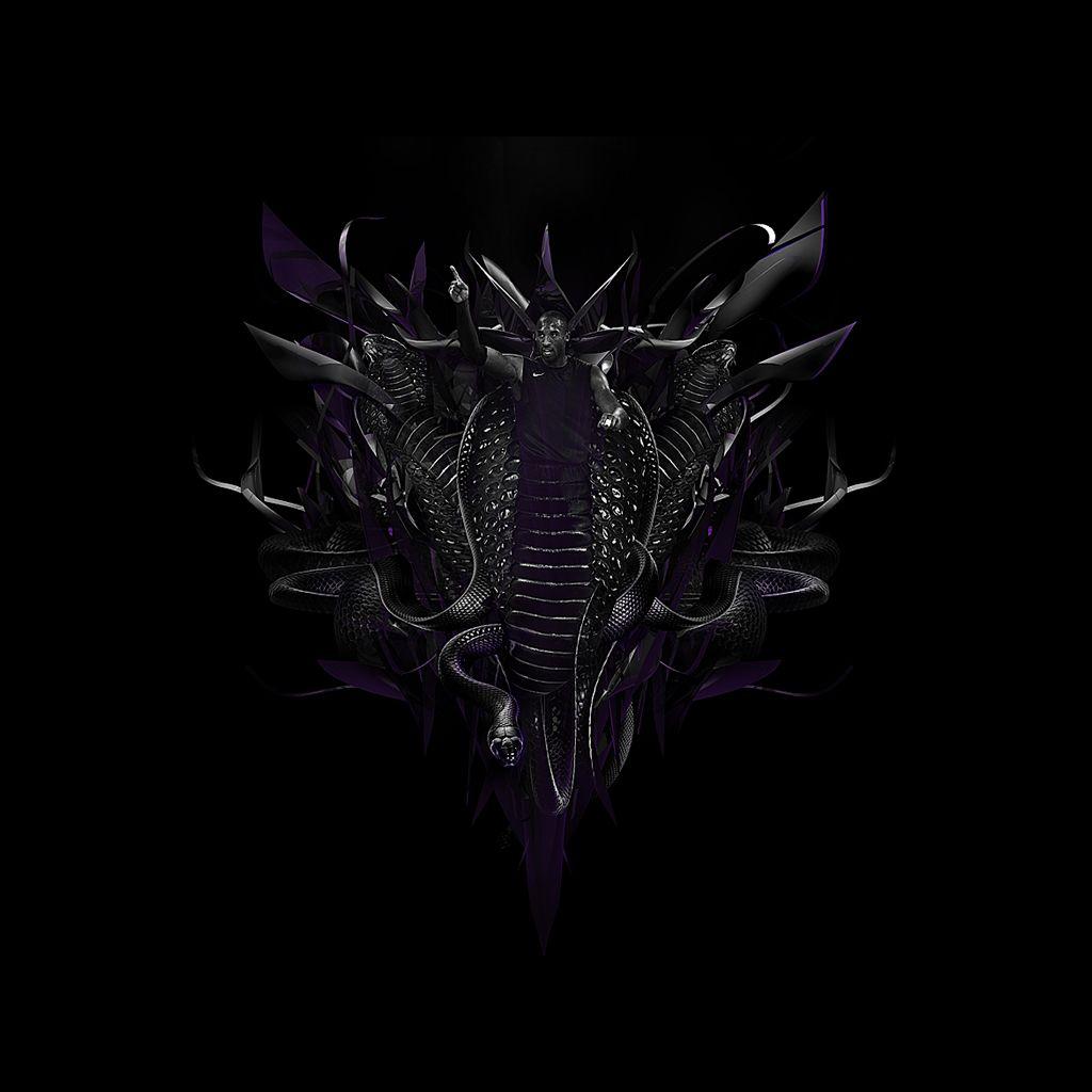 1024x1024 The Black Mamba iPad Wallpaper Free Download
