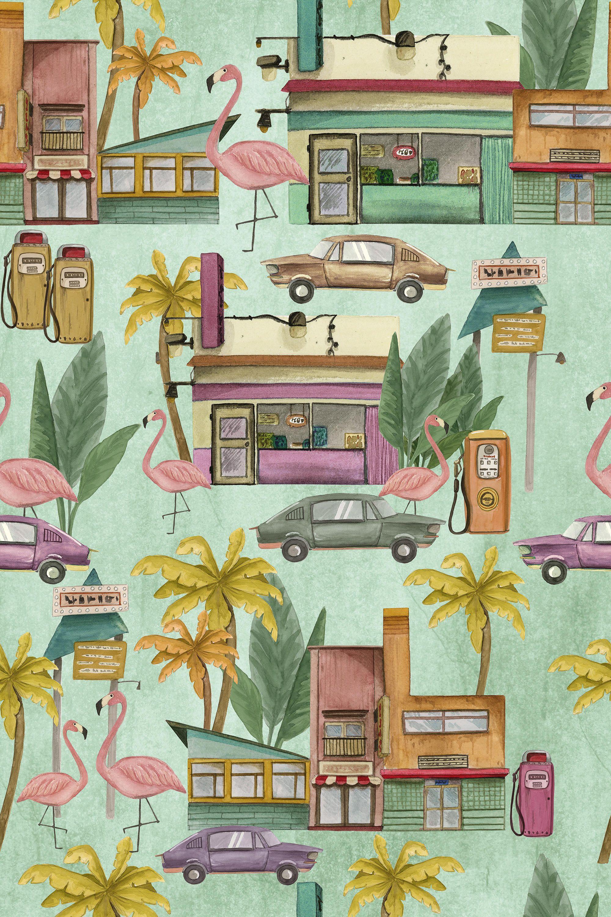 2000x3000 SOUTH BEACH coverings / wallpaper from Inkiostro Bianco