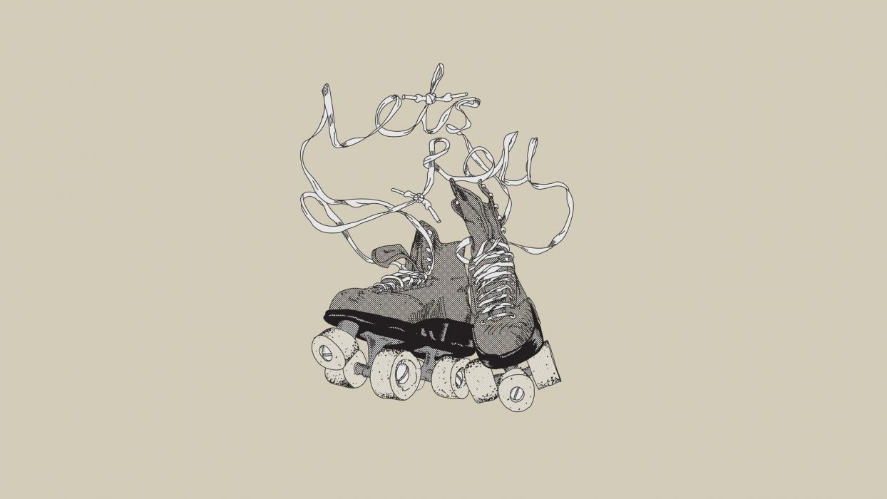 1244x700 Skate rollers minimalism art spor wallpaperx1080
