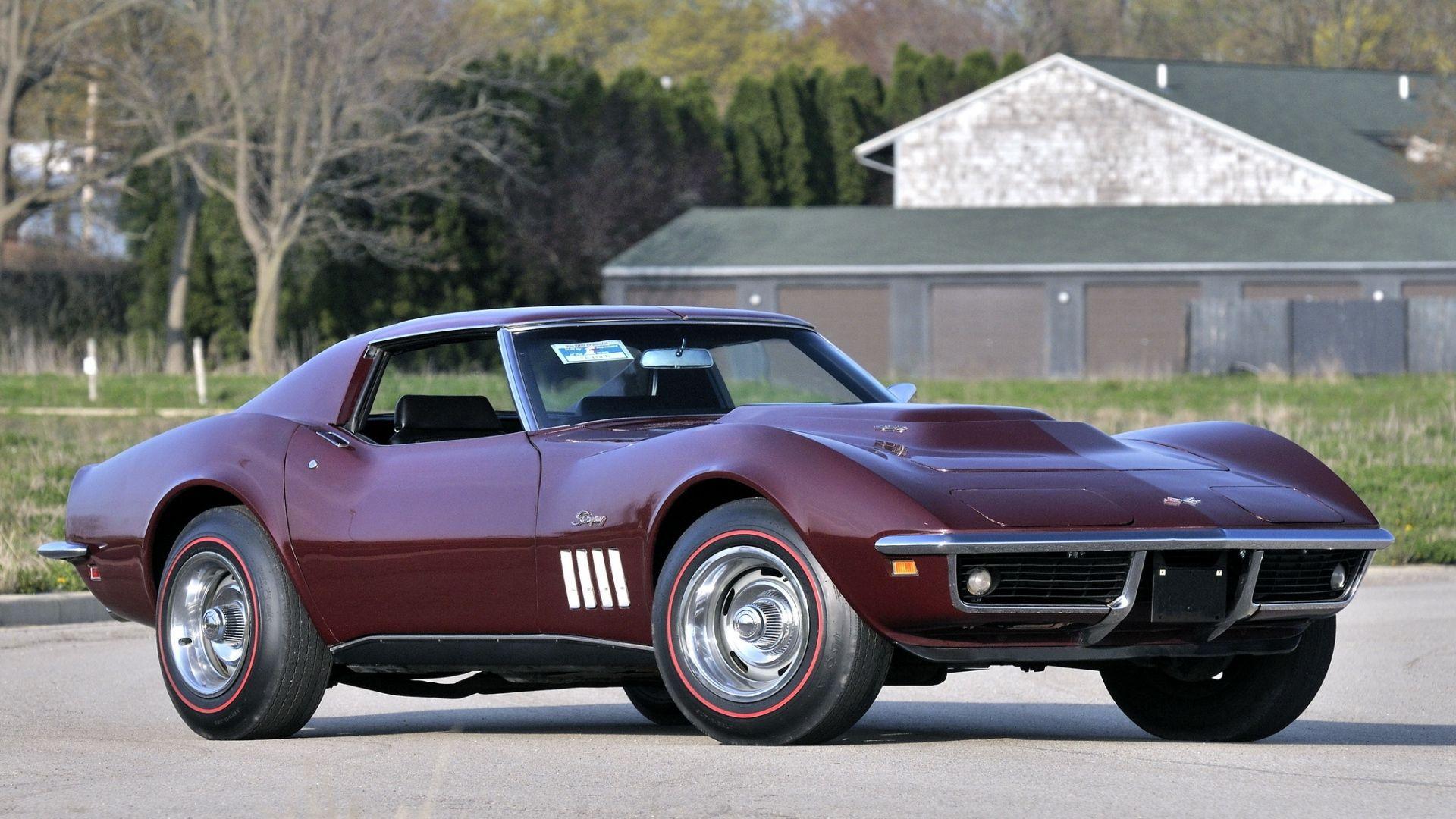 1920x1080 Full HD Wallpaper chevrolet corvette stingray muscle car side view