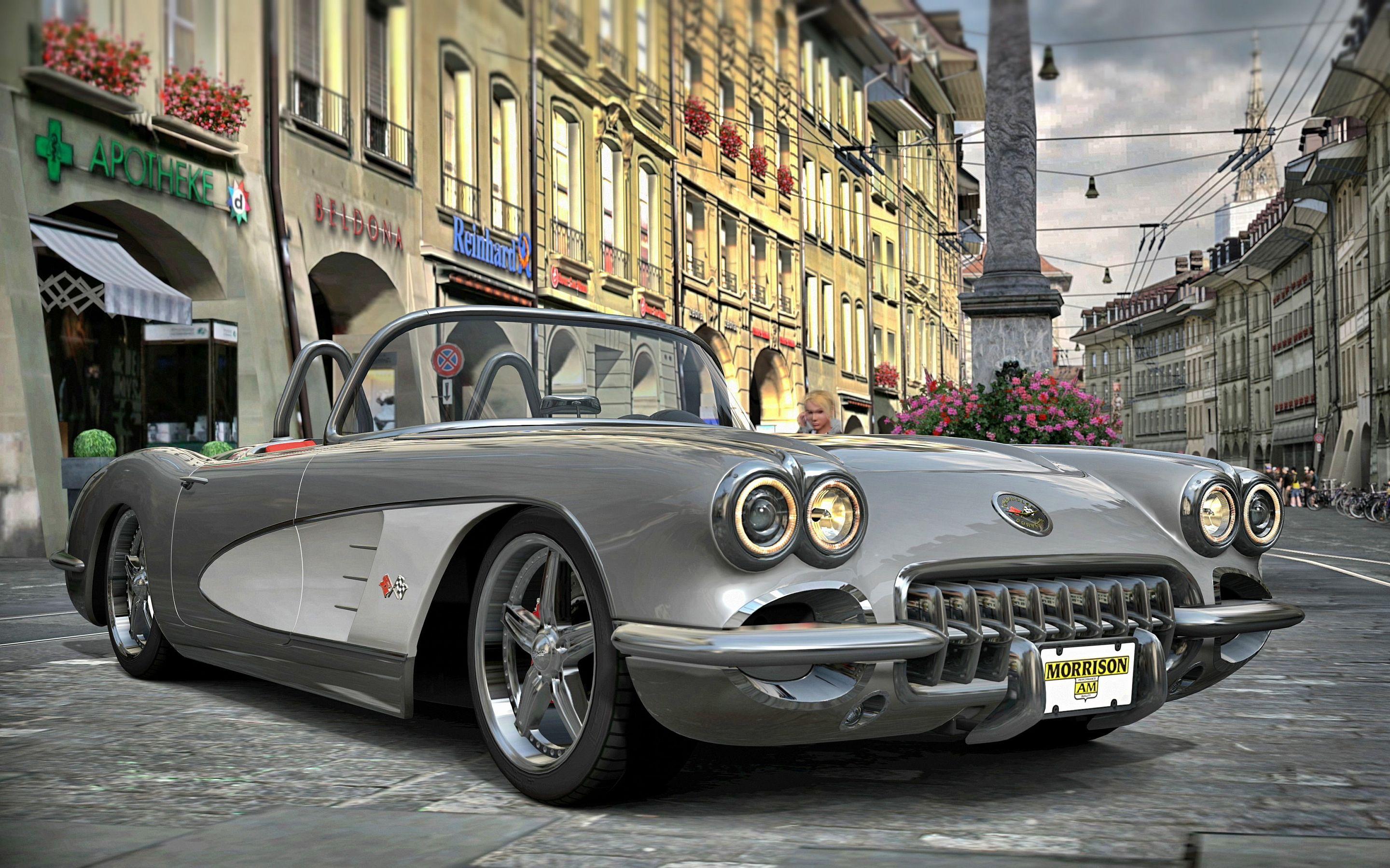 2880x1800 vintage corvette wallpaperx1800