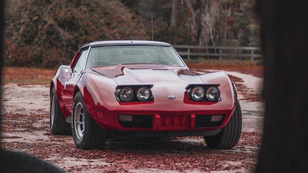 1280x720 Wallpaper chevrolet corvette, car, front view, classic hd, picture