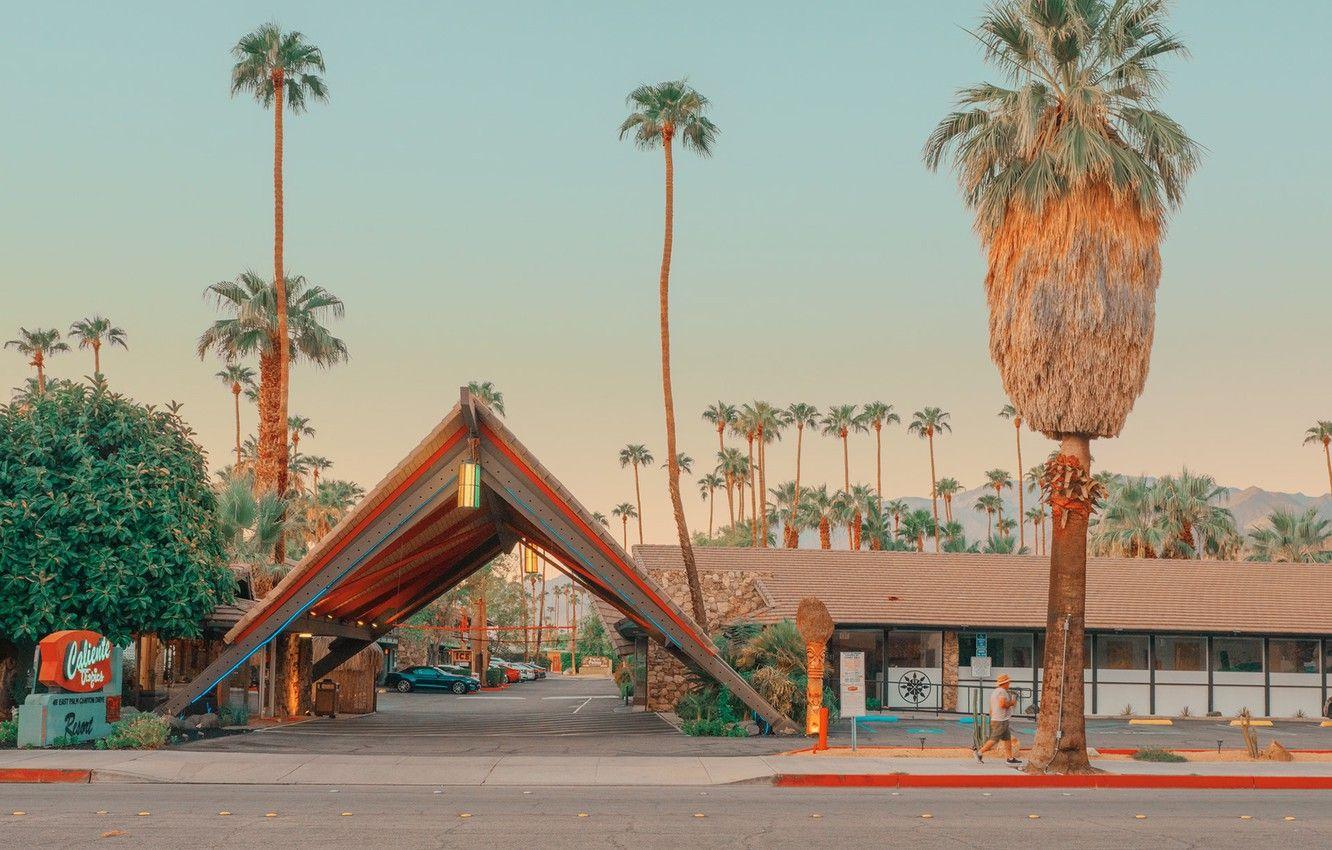 1332x850 Wallpaper road, palm trees, transport, structure, ONCE UPON A TIME