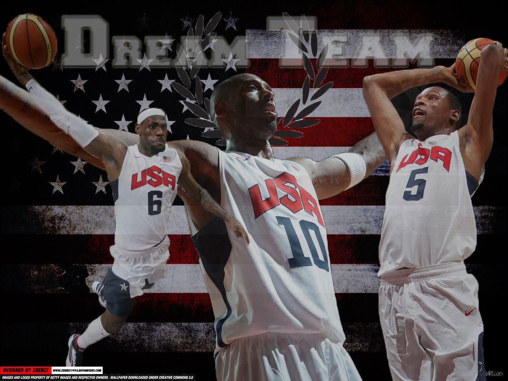 1024x768 Free download Basketball Team USA 2012