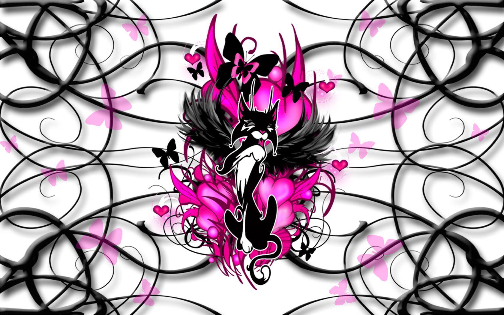 1680x1050 Wallpaper Pink And Black