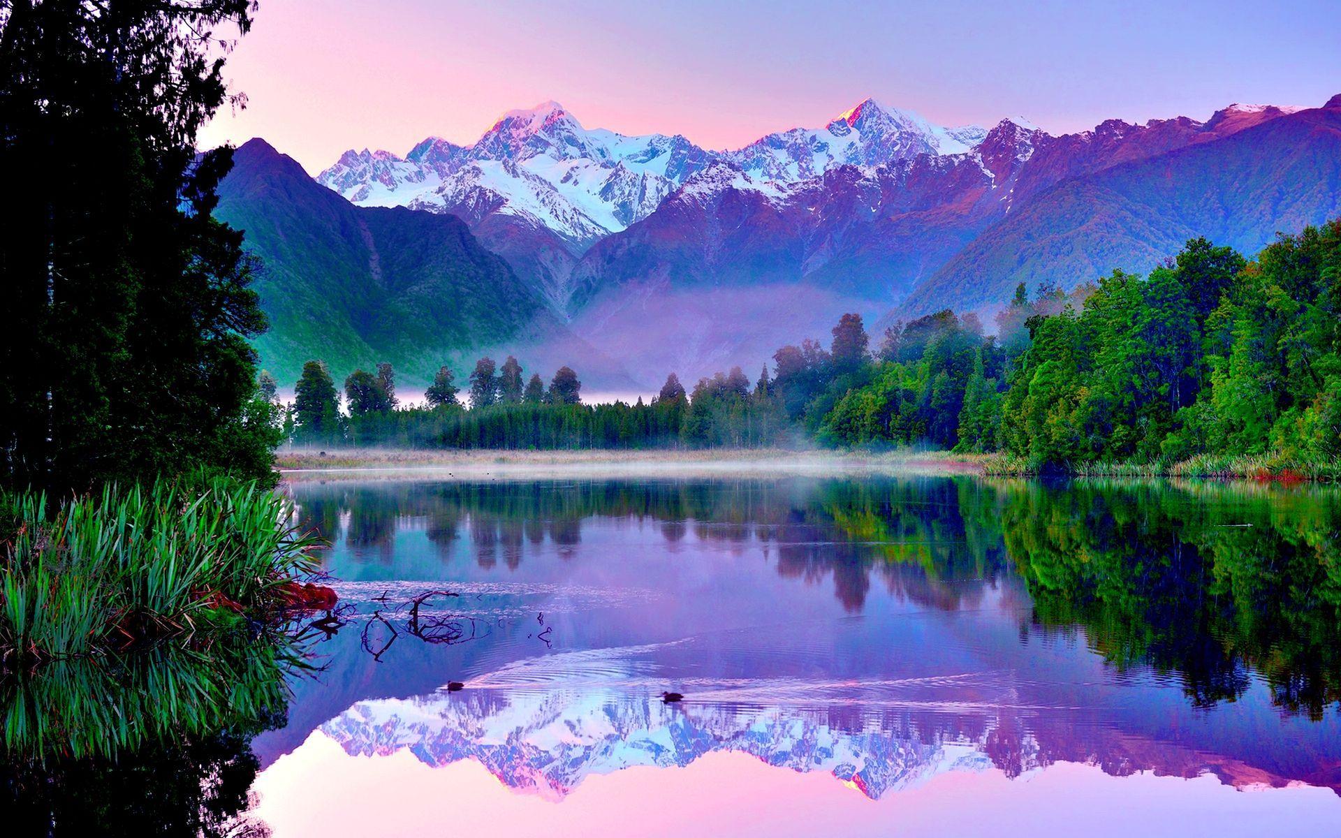 1920x1200 Mountain Lake Wallpaper. HD Wallpaper Pulse. New zealand