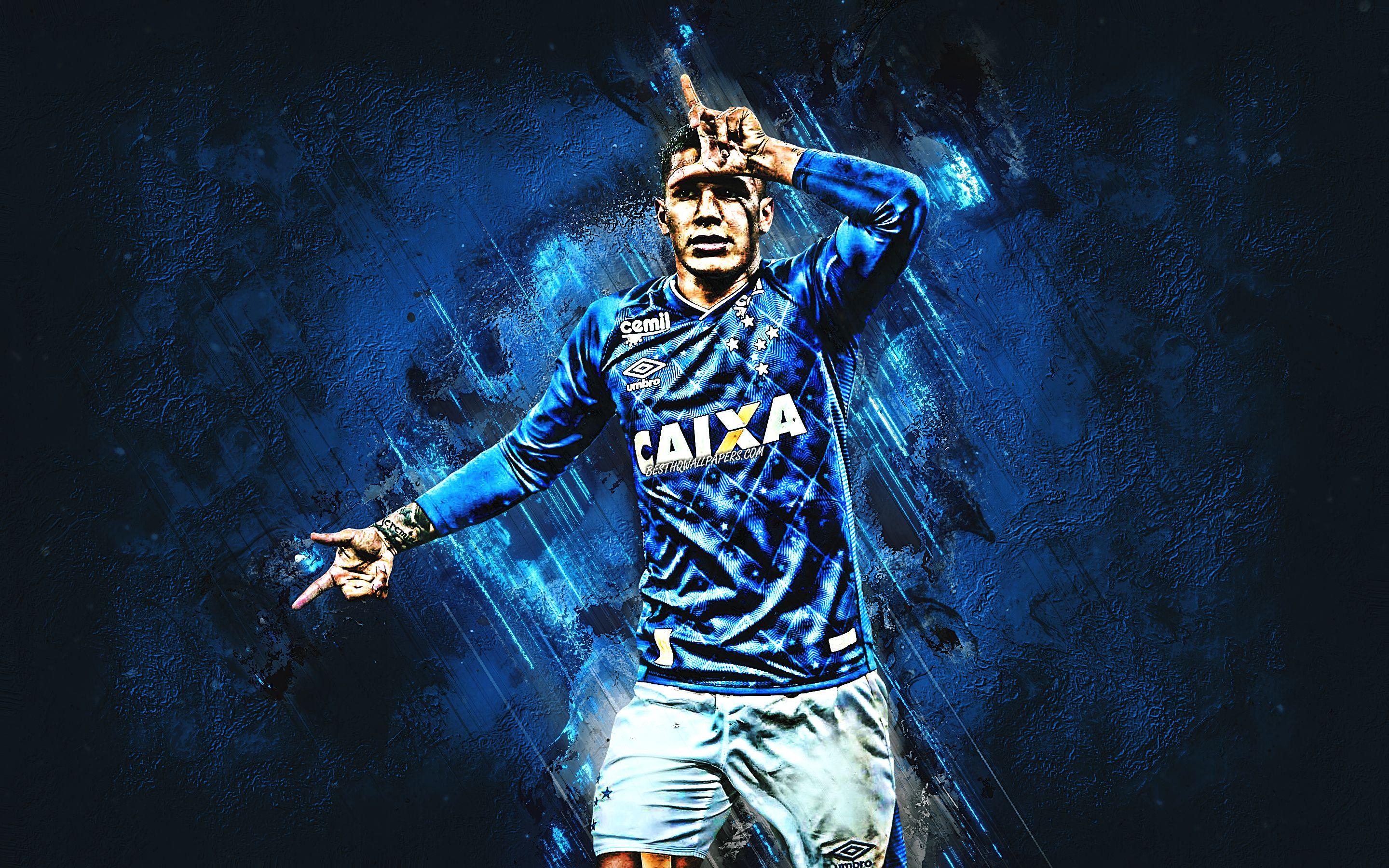2880x1800 Download wallpaper Lucas Romero, Cruzeiro, midfielder, blue stone
