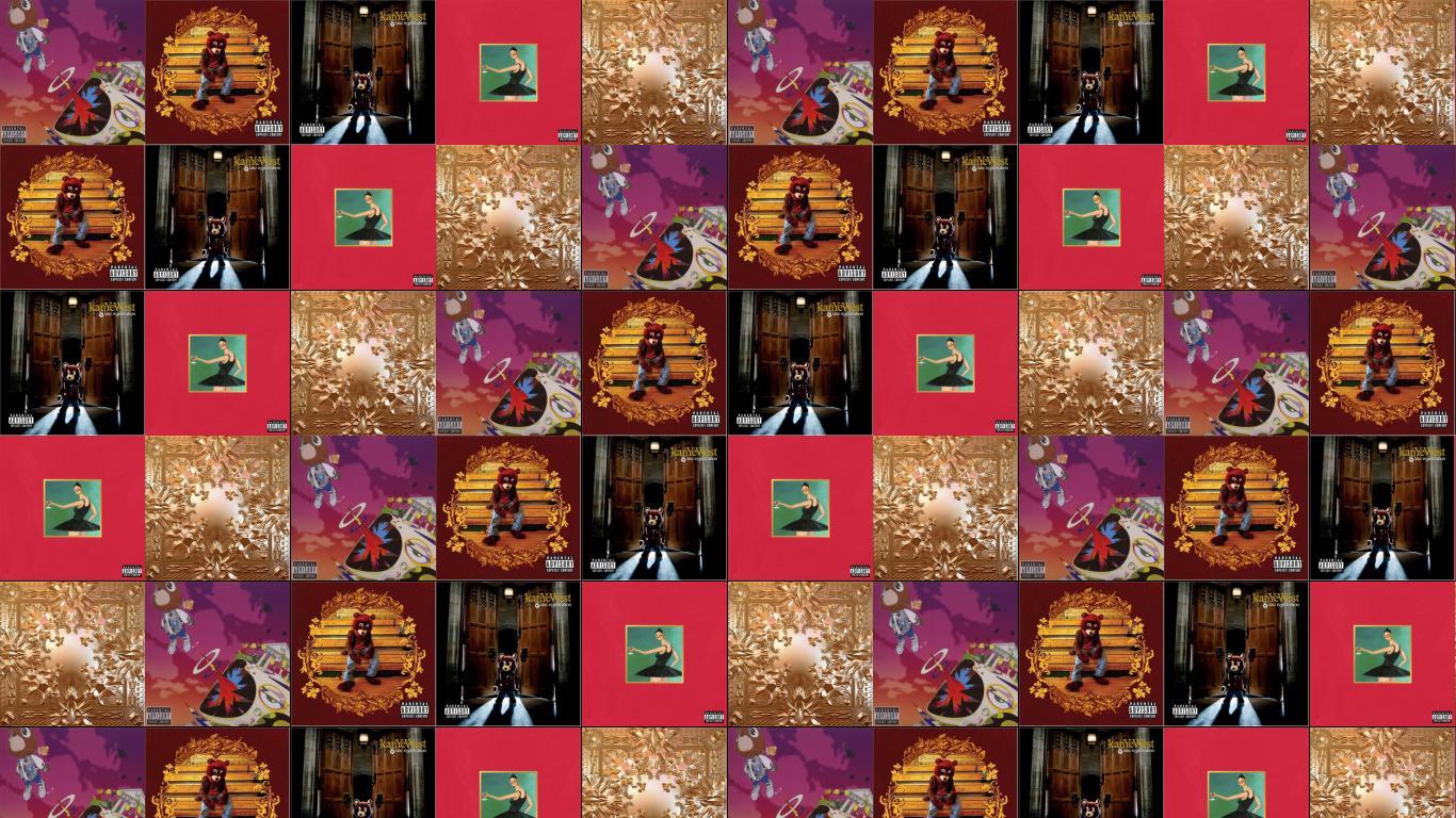1366x768 Kanye West Graduation College Dropout Late Dark Throne Wallpaper