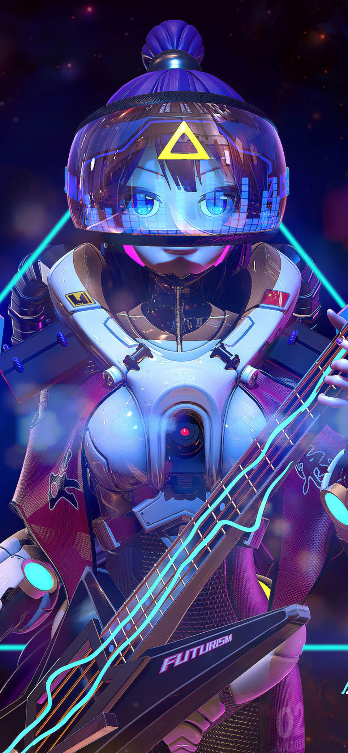 1125x2436 Anime Cyberpunk Girl 4k iPhone XS, iPhone iPhone X HD