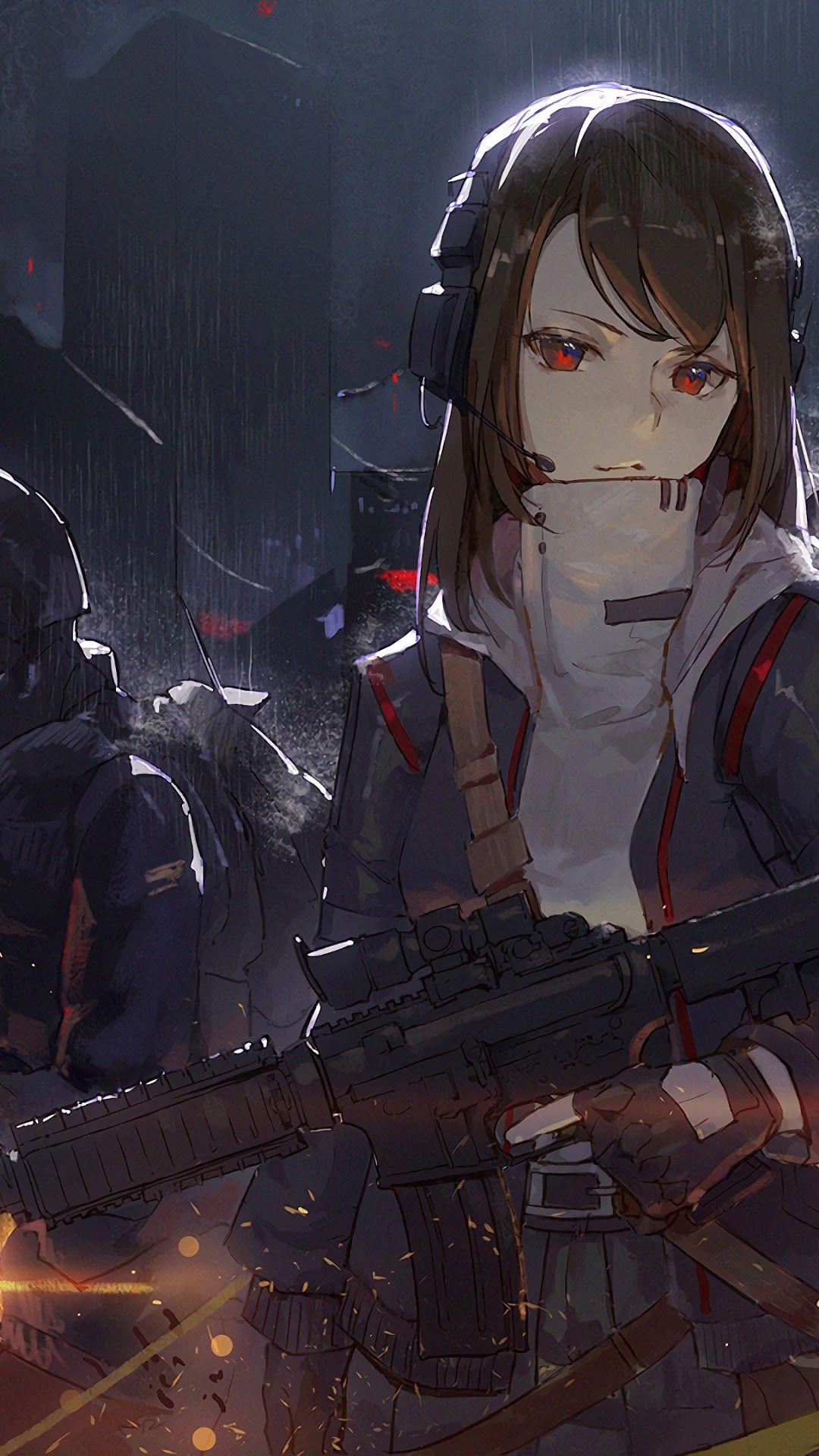 1080x1920 Anime, Girl, Soldier iPhone 6s, 6 HD Wallpaper, Image