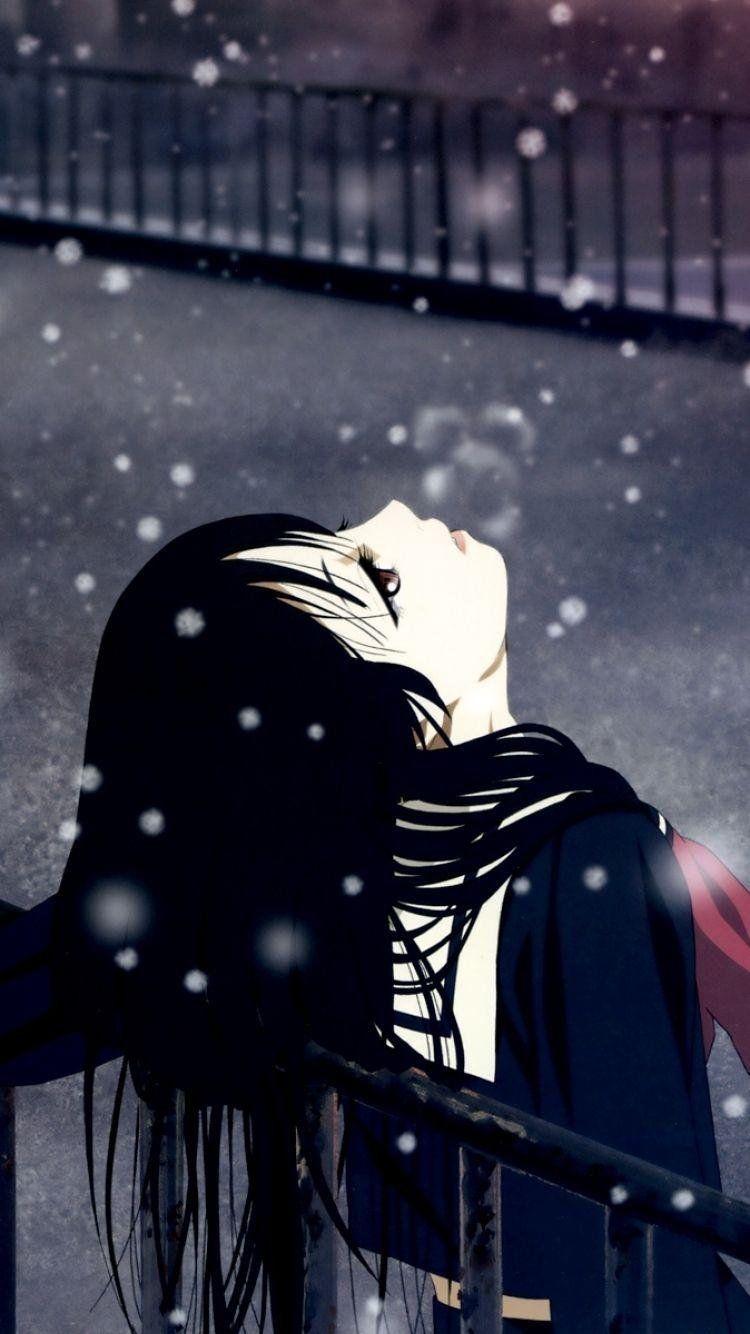 750x1334 Depressing Anime Wallpaper iPhone HD