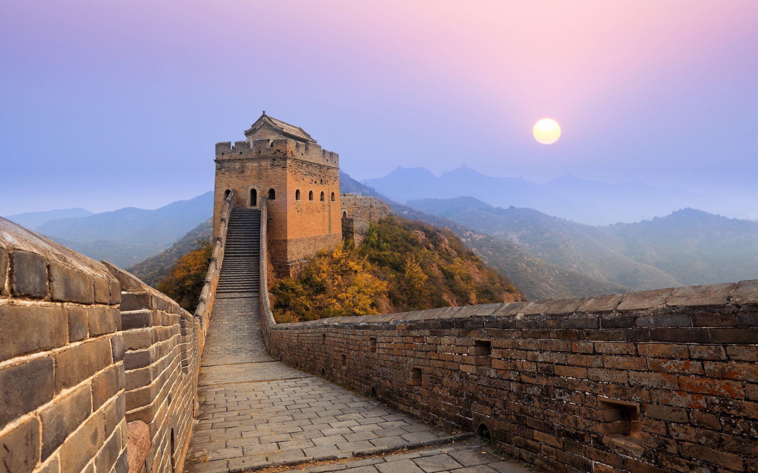 2880x1800 Download wallpaper Chinese Wall, mountains, Chengdu, 7 wonders