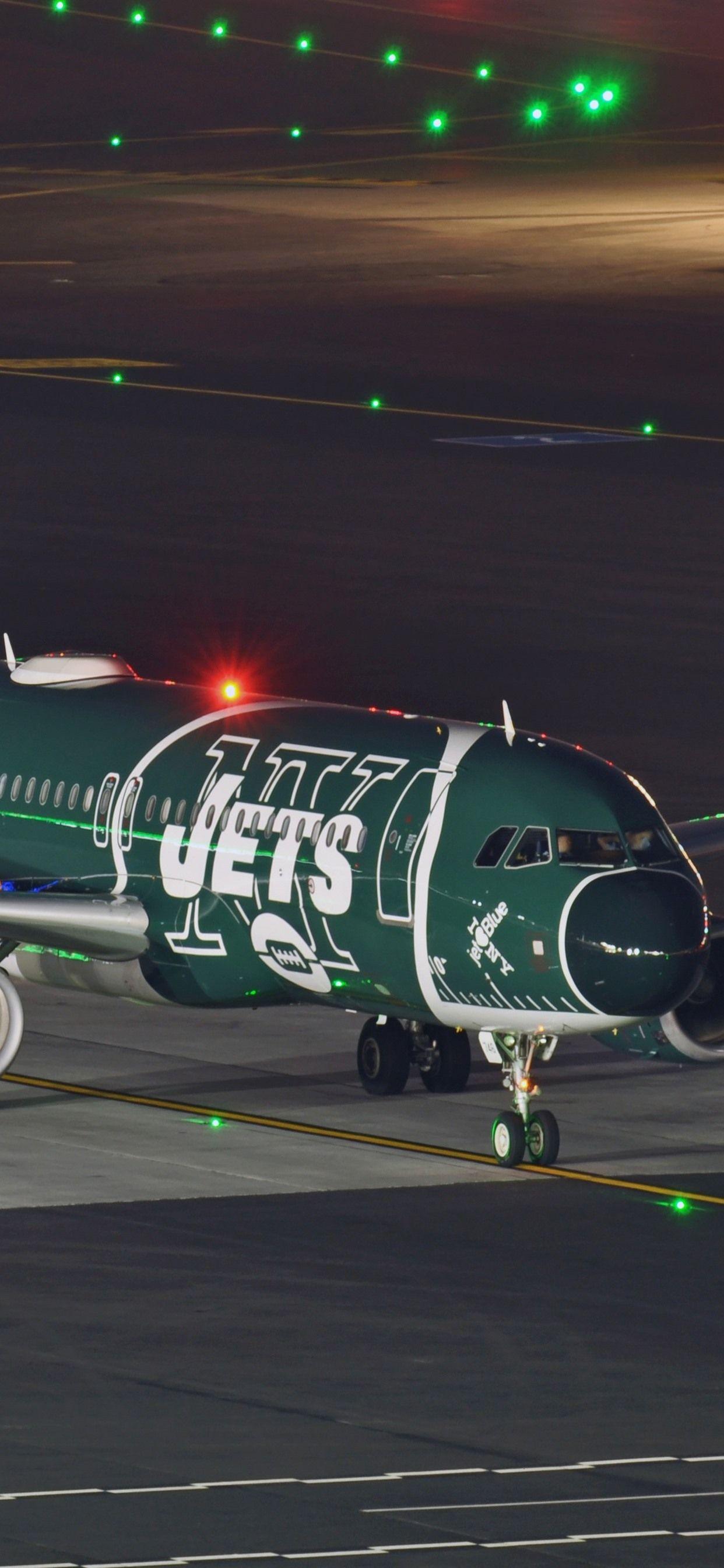 1242x2688 Wallpaper Airbus A320 airplane, airport, night 3840x2160 UHD 4K Picture, Image