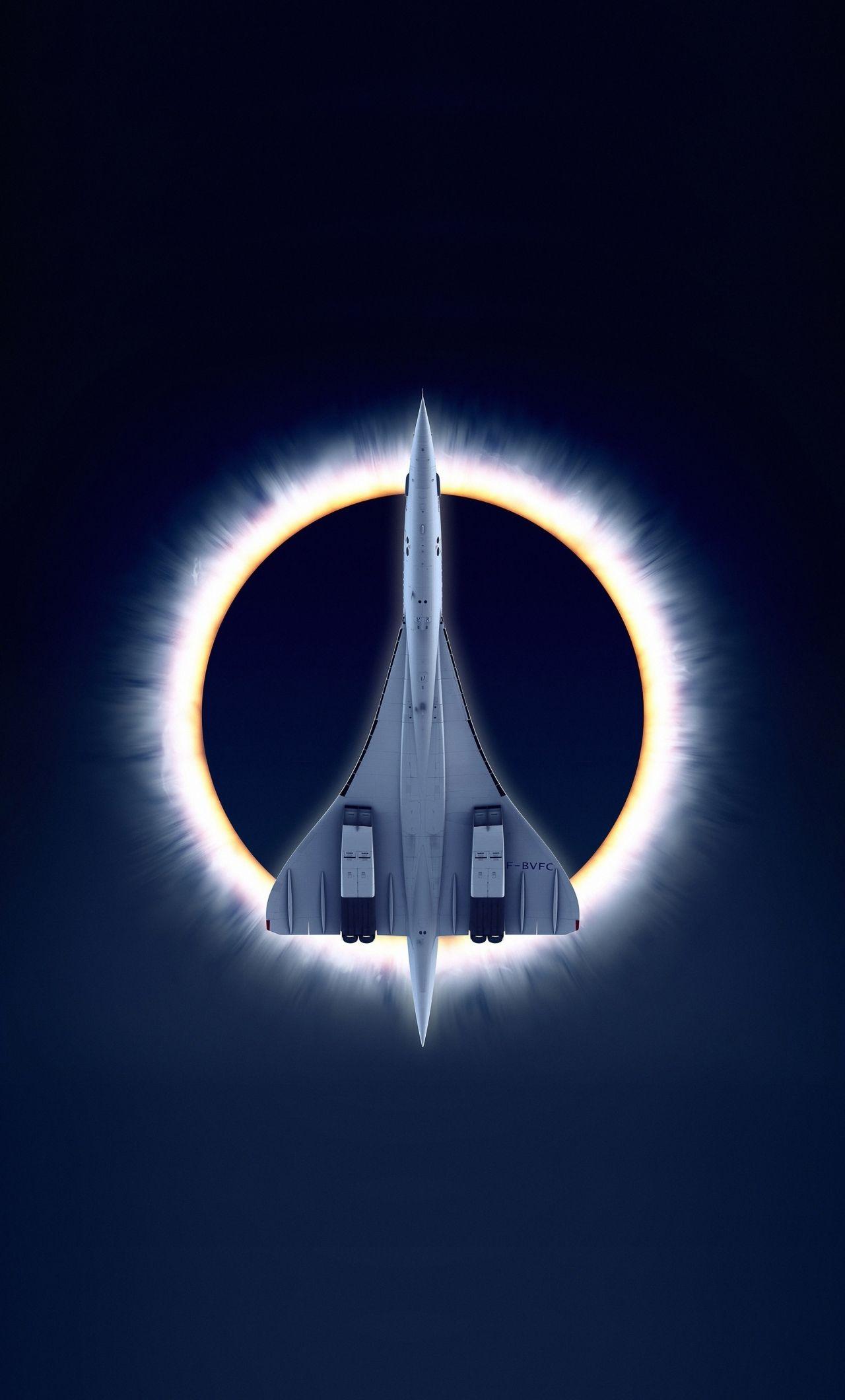 1280x2120 Minimal Eclipse Airplane iPhone 6 plus Wallpaper, HD