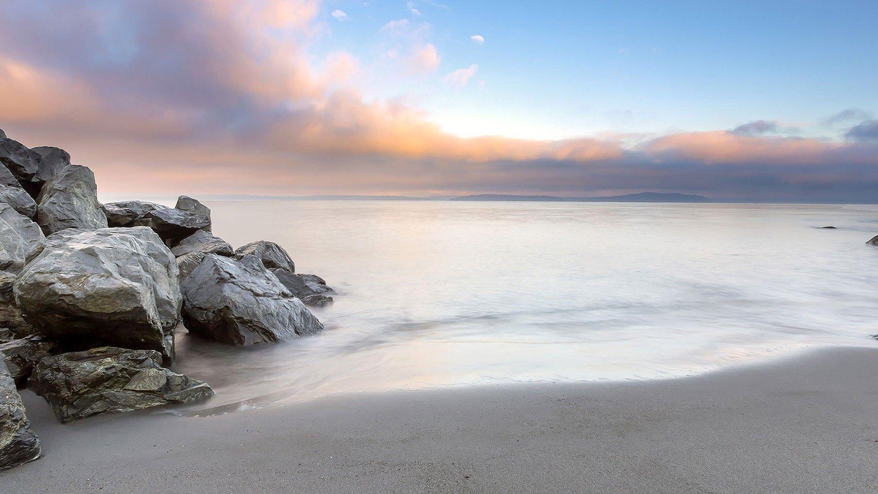 1805x1015 Alki, Beach, Sunrise, HD Sea Wallpaper, Summer, Sun, Amazing