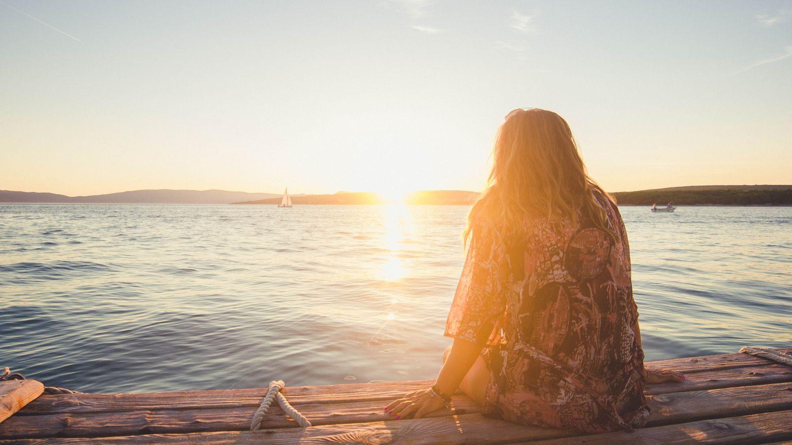 1600x900 Nature Woman Sky Water Sea Landscape Ocean Sunset Beach Sunrise