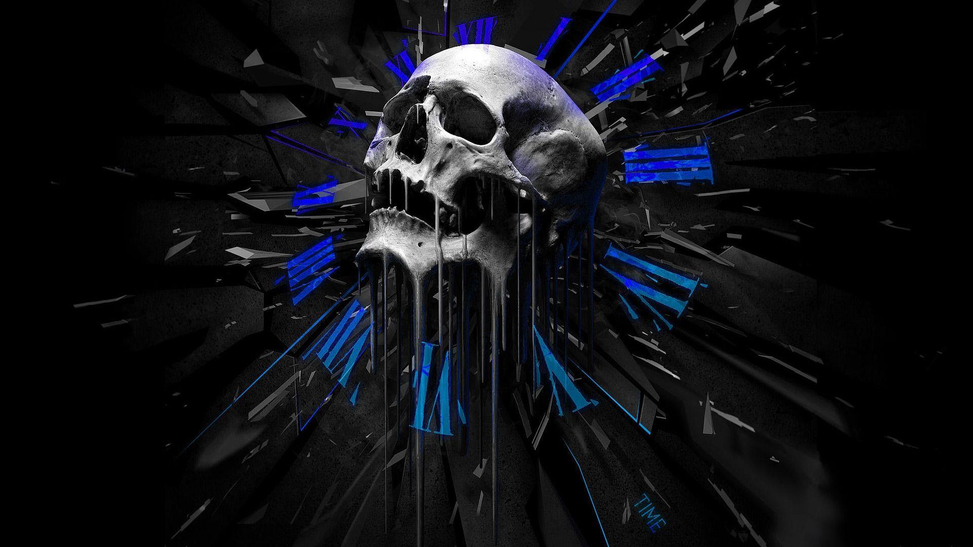1920x1080 Abstract Skull Wallpaper
