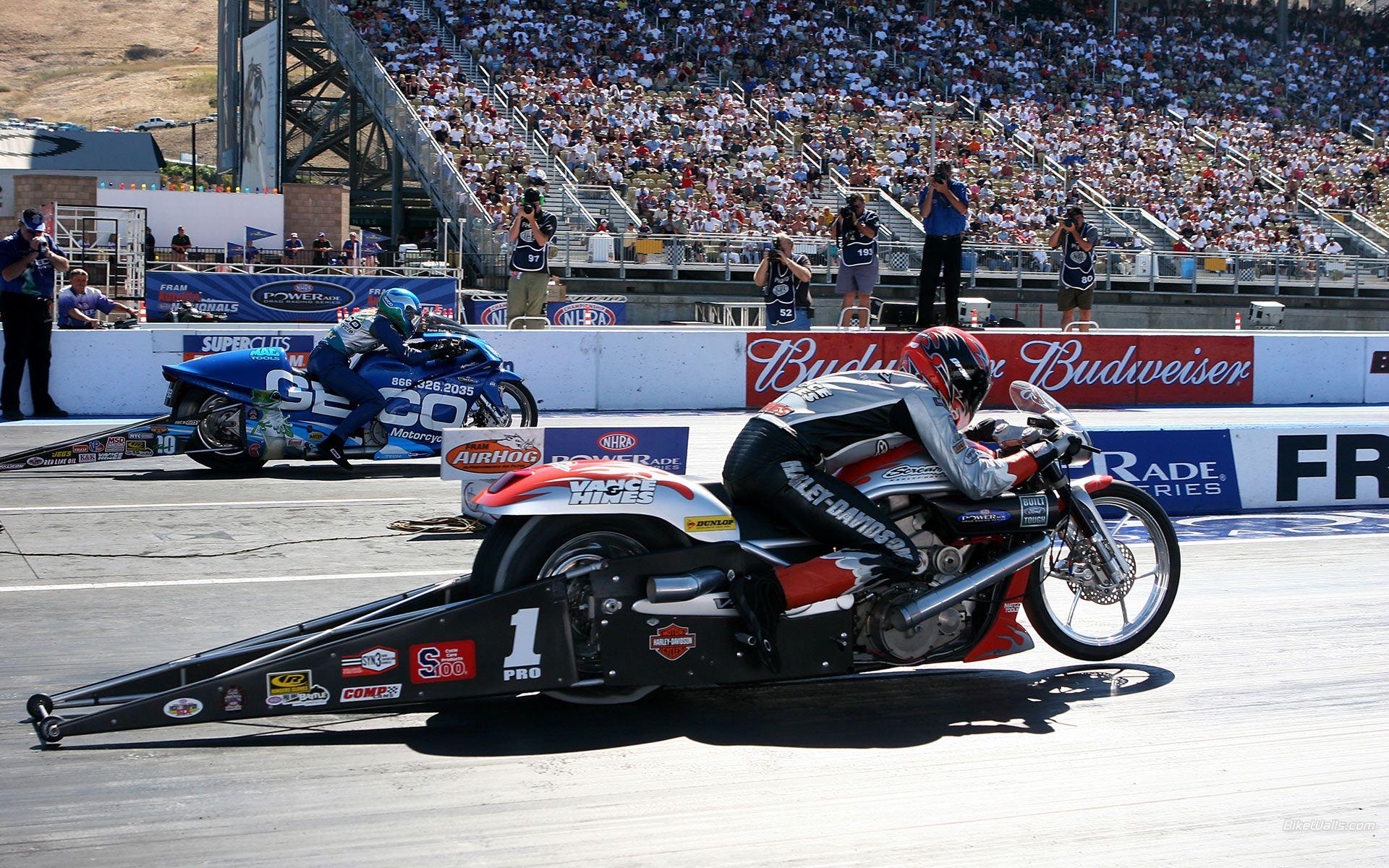 1920x1200 Harley Davidson Screamin Eagle drag racing nhra bike race track crowd wallpaperx1200