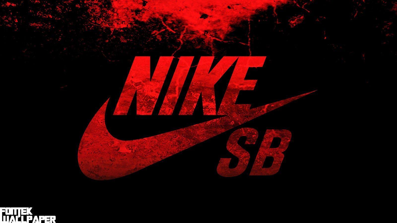 black and red nike logo