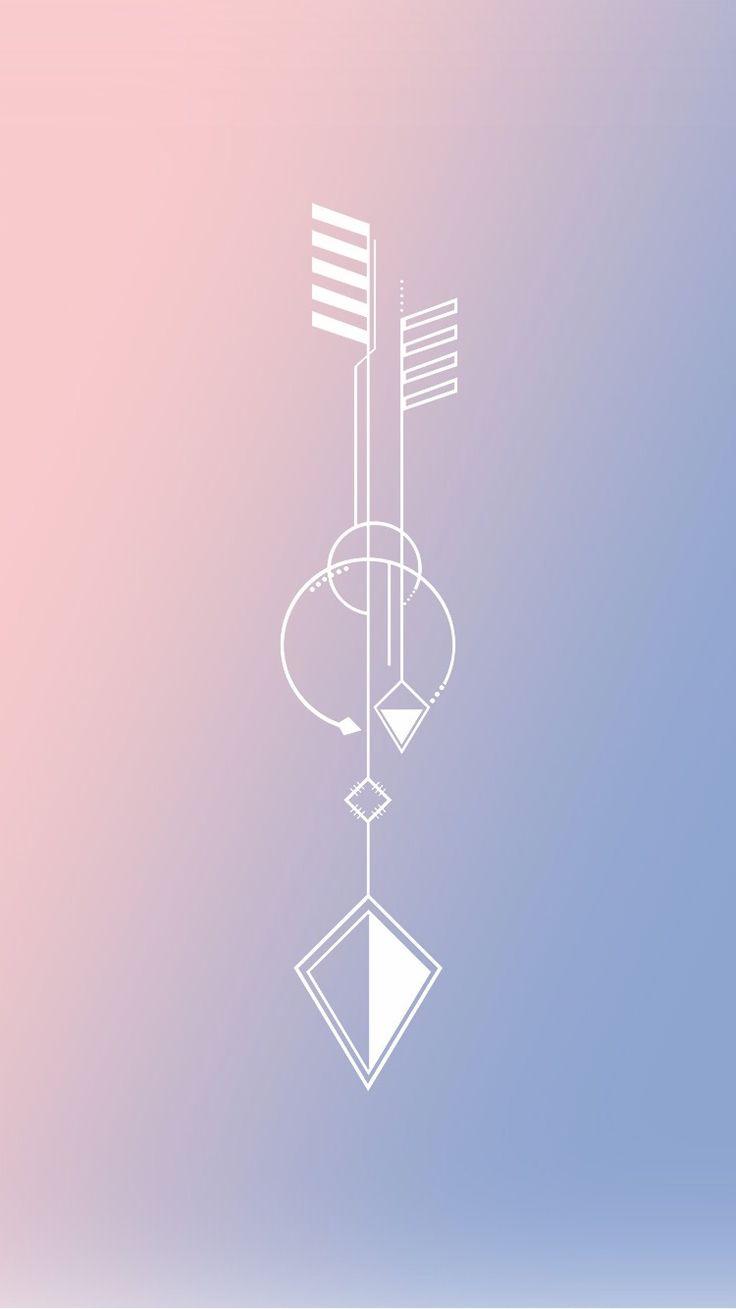 736x1309 iPhone wallpaper serenity rose quartz Pantone 2016 arrow. NEW