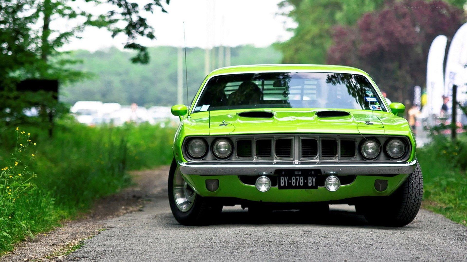 1920x1080 Free download Green cars vehicles barracuda plymouth wallpaper