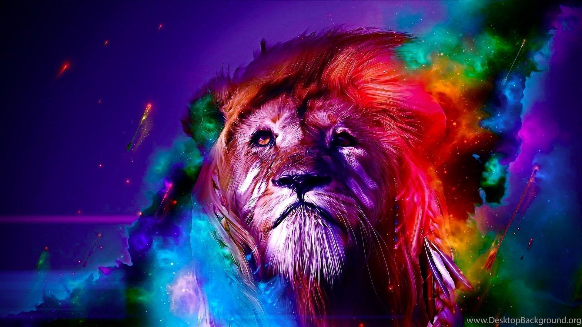 1920x1080 Top Creative Abstract Lion Desktop Background