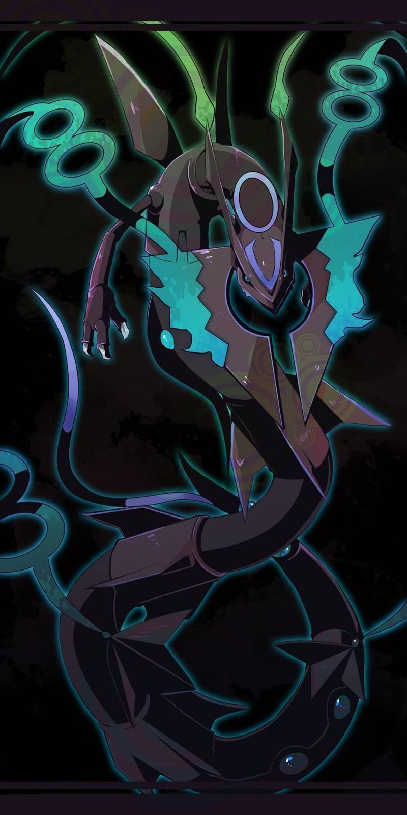 800x1600 Mega Rayquaza Shiny. Pokemon Rayquaza, Pokemon, Anime