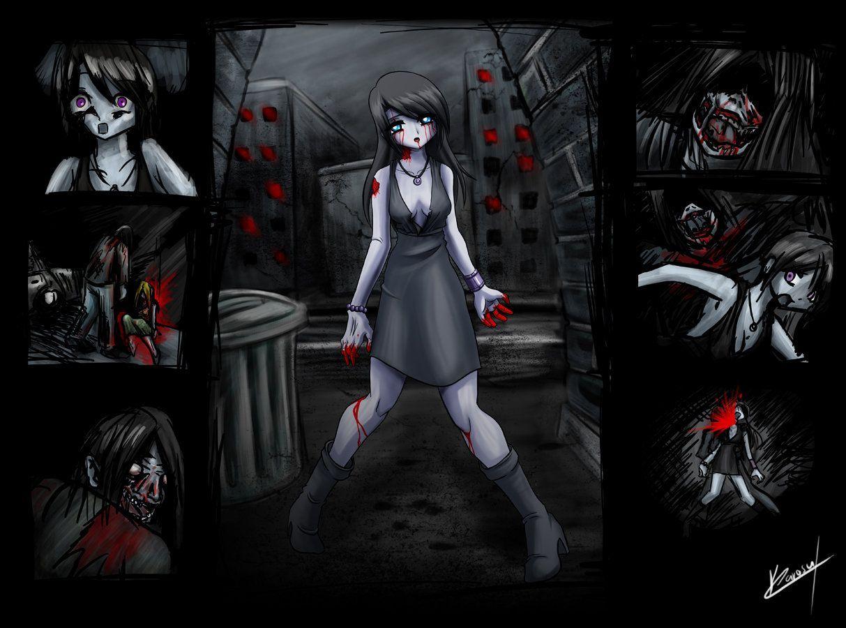 1213x900 Anime With Zombie Girl