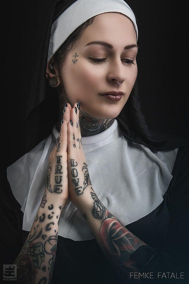 728x1092 Tattoo Girl Wallpaper HD