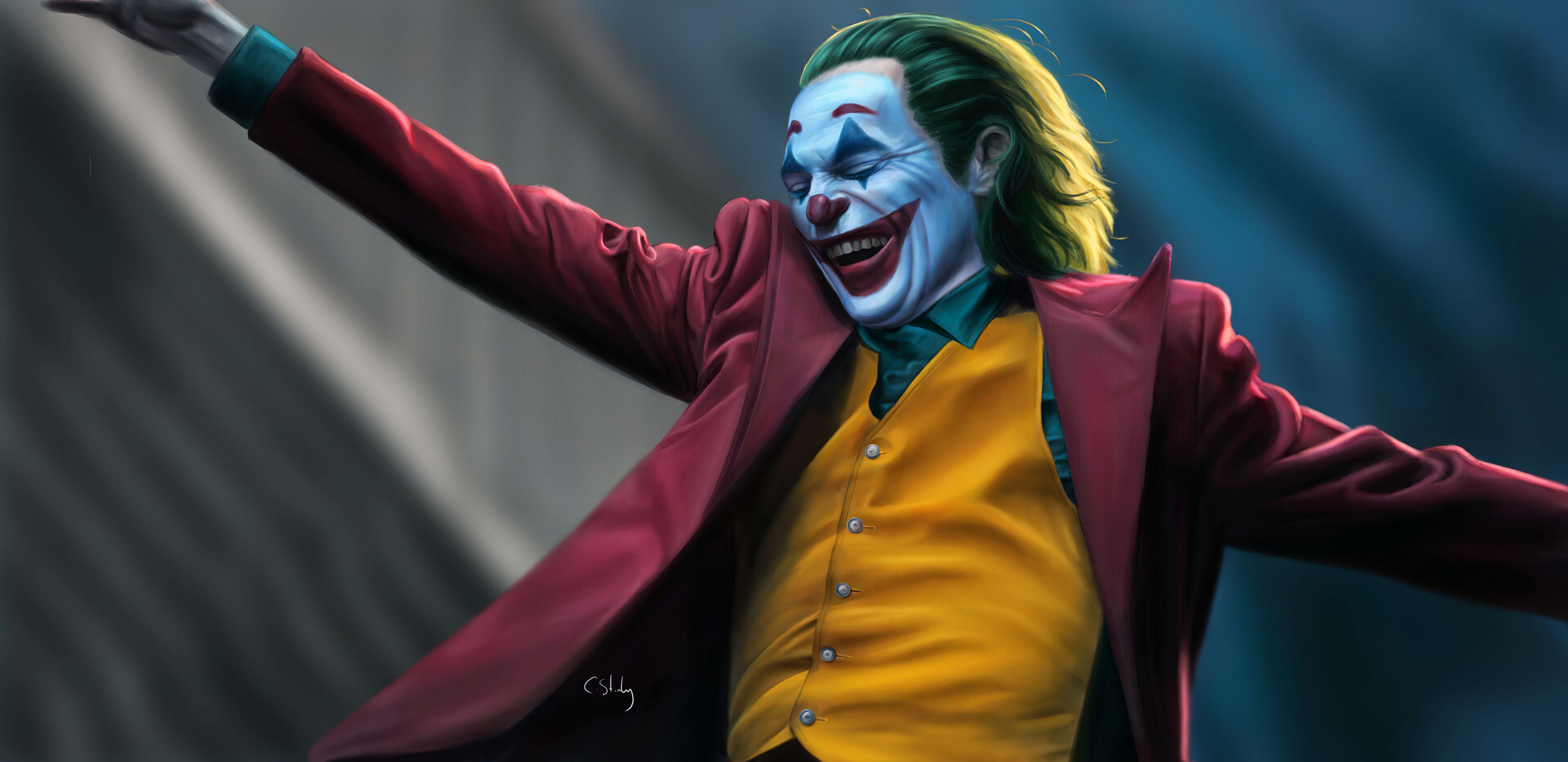 3840x1866 The Joker smiling Wallpaper 4k Ultra HD