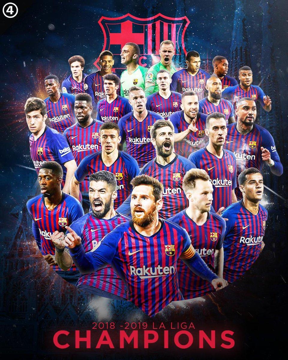 960x1200 La Liga Champions Barcelona 2019 Wallpaper