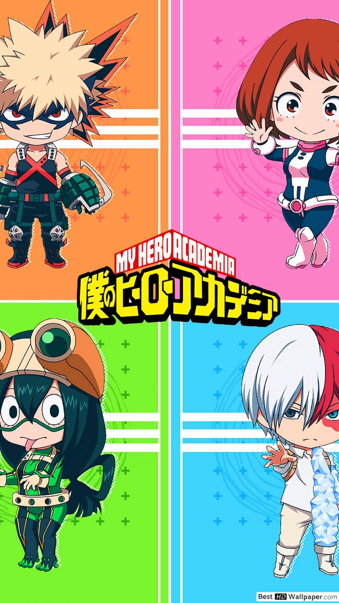1080x1920 My Hero Academia chibi characters HD wallpaper download