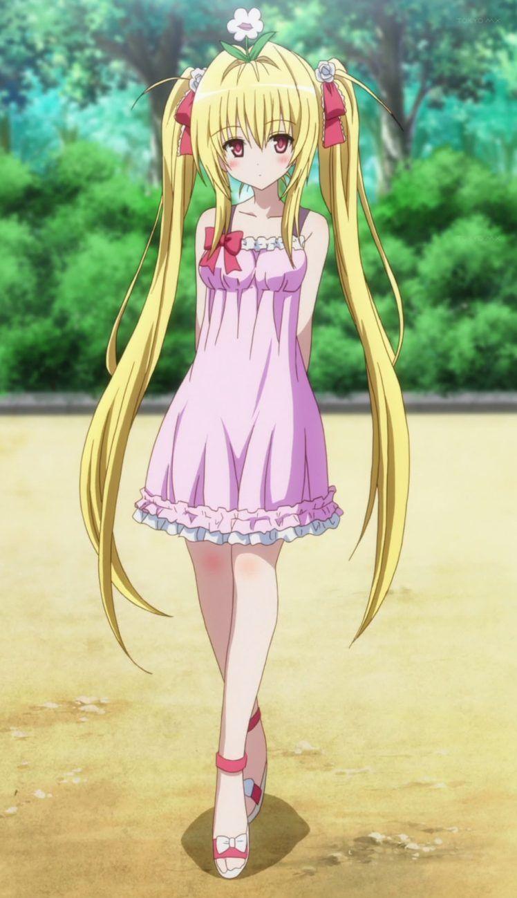 748x1299 Golden Darkness, To Love ru, Long hair, Blonde, Red eyes, Twintails, Anime girls HD Wallpaper / Desktop and Mobile Image & Photo