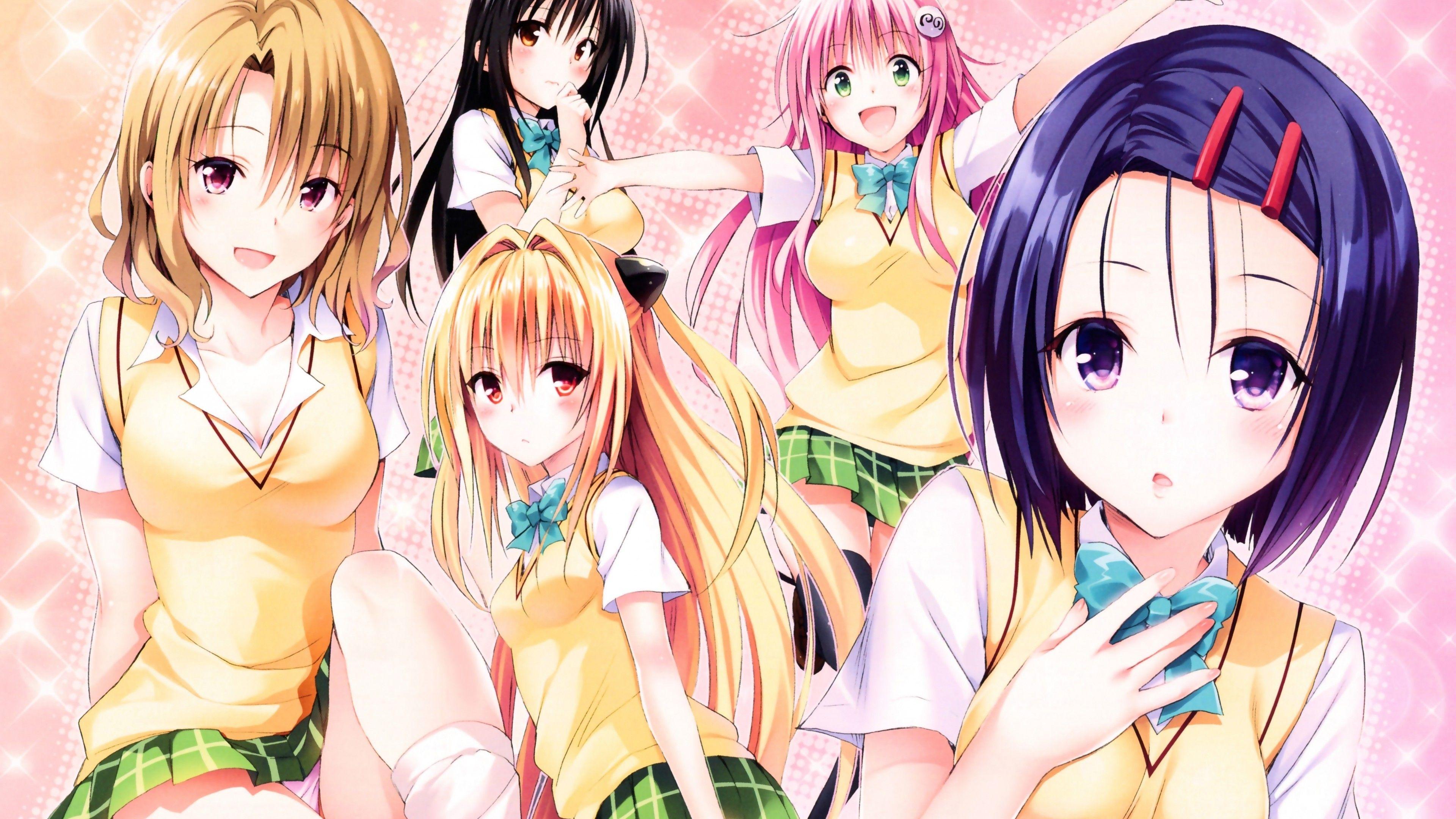 3840x2160 Download 3840x2160 Anime Girls, To Love Ru, Momo, Lala, Golden Darkness Wallpaper for UHD TV