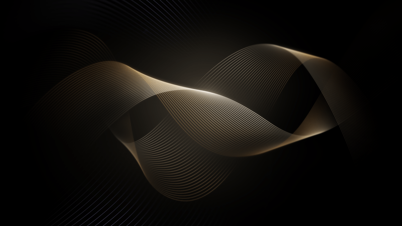 1280x720 Wallpaper Waves, Golden, Dark, Black, HD, Abstract,. Wallpaper for iPhone, Android, Mobile and Desktop