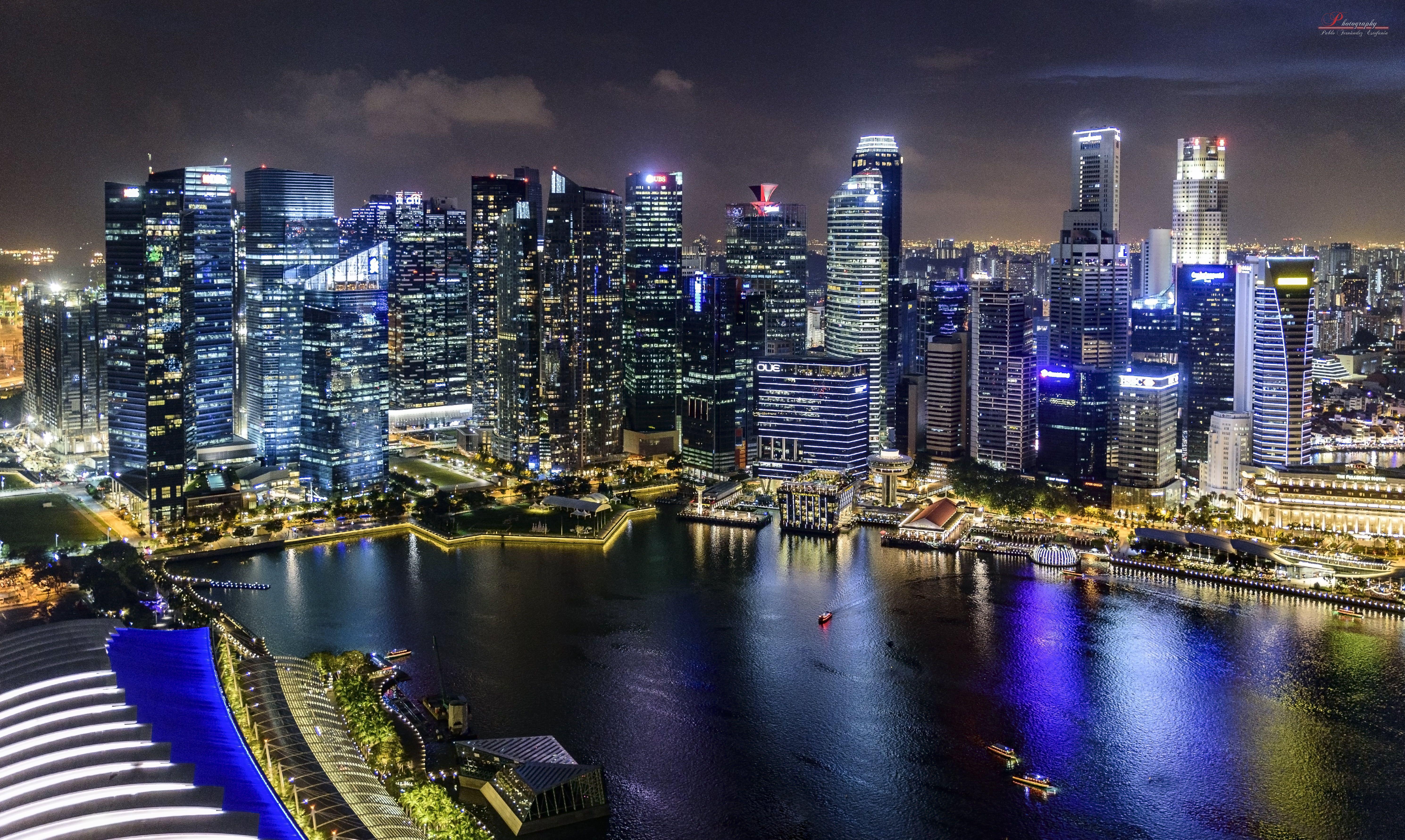 4k Wallpaper City Singapore Skyline