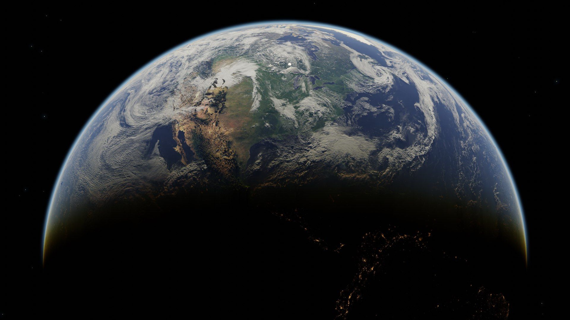 1920x1080 Photorealistic Earth With 43K Textures 3D Model